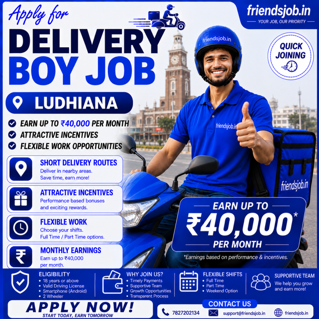 Delivery Boy Job in Ludhiana