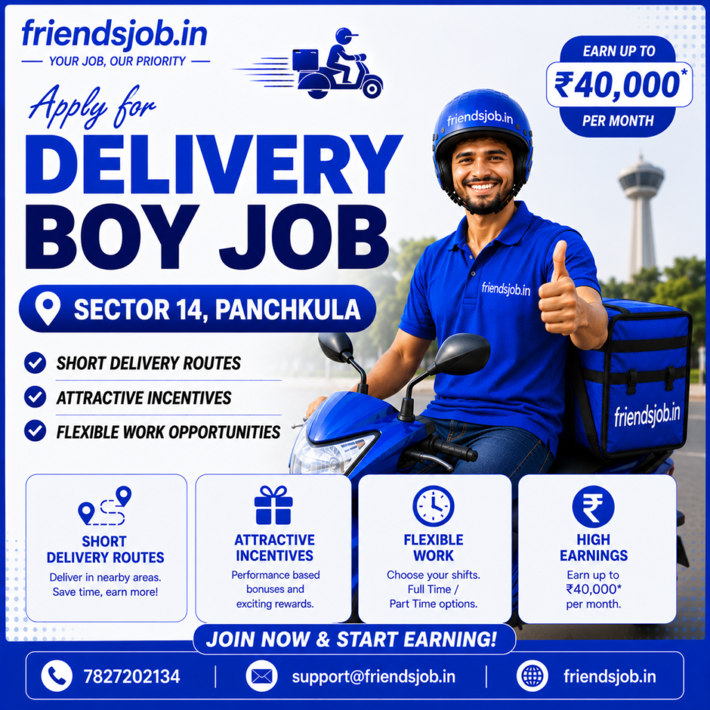 Delivery Boy Job in Sector 14 Panchkula