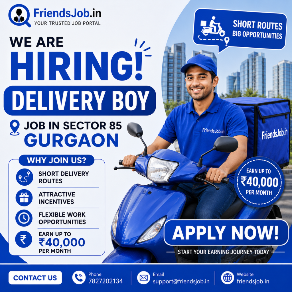 Delivery Boy Job in Sector 85 Gurgaon