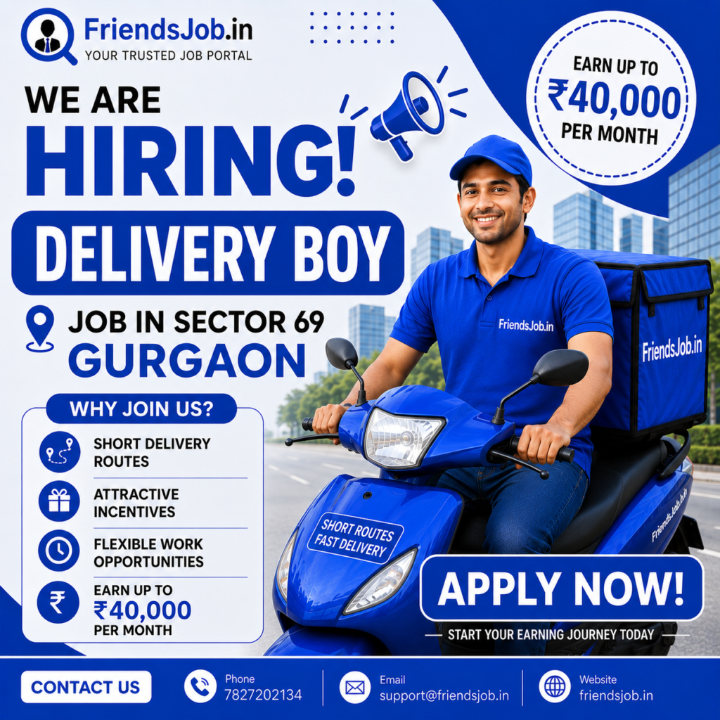 Delivery Boy Job in Sector 69 Gurgaon