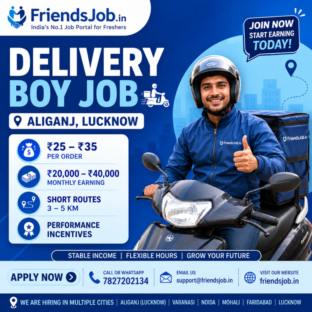 Delivery Boy Job in Aliganj Lucknow