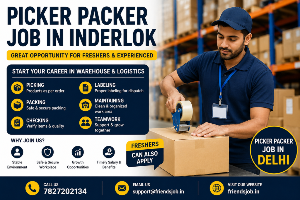 Picker Packer Job in Inderlok 1 Picker Packer Job in Inderlok