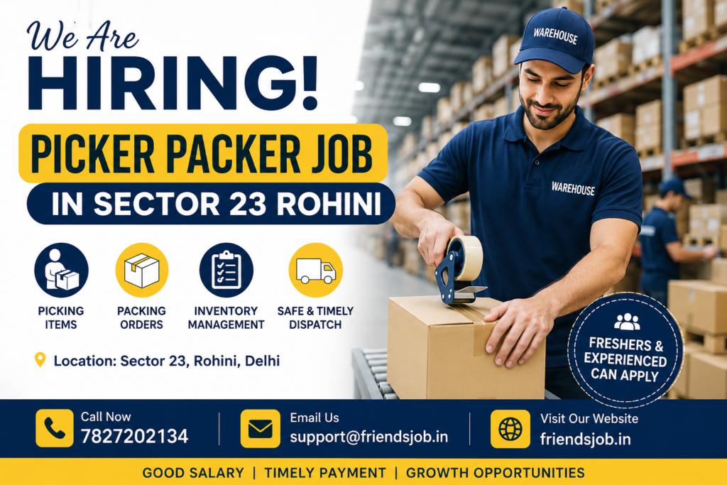 Picker Packer Job in Sector 23 Rohini