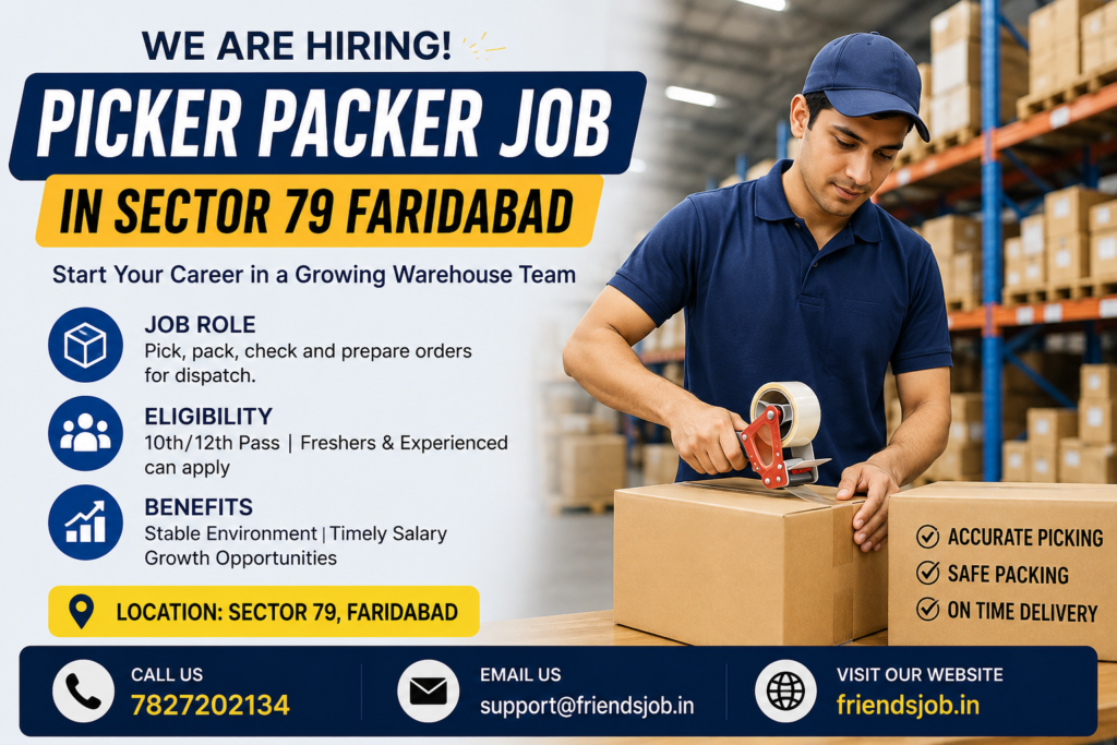 Picker Packer Job in Sector 79 Faridabad
