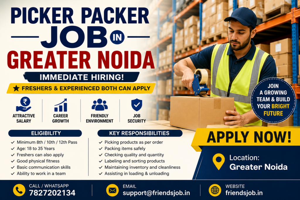 Picker Packer Job in Greater Noida 