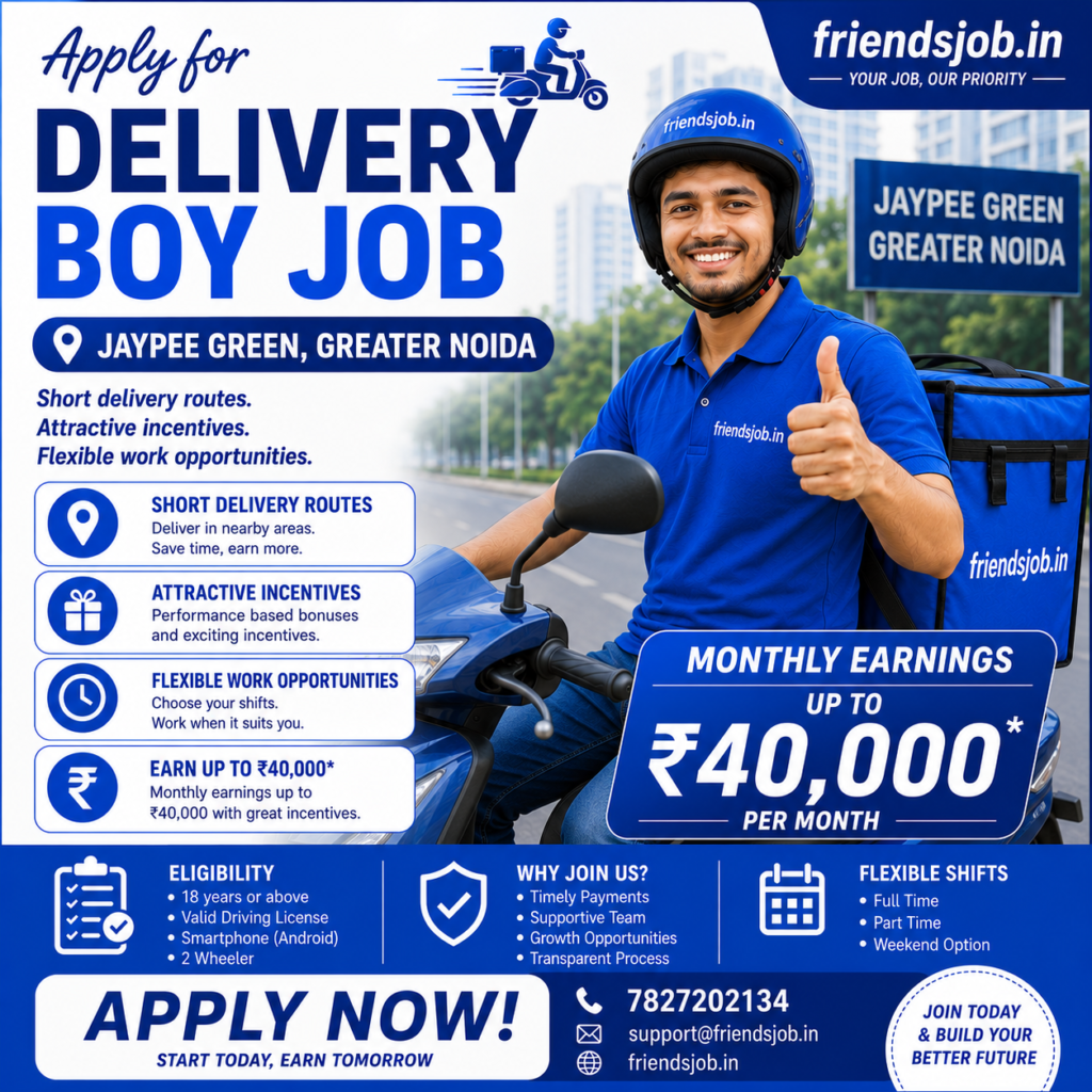 Delivery Boy Job in Gaypee Green Greater Noida 1 Delivery Boy Job in Gaypee Green Greater Noida