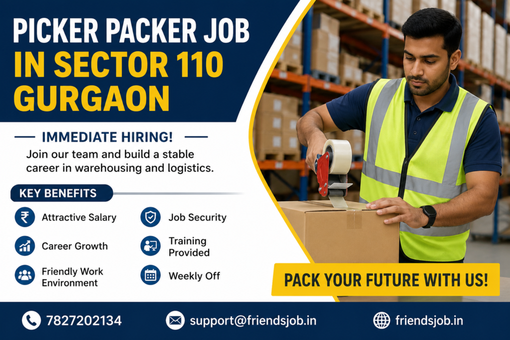 Picker Packer Job in Sector 110 Gurgaon