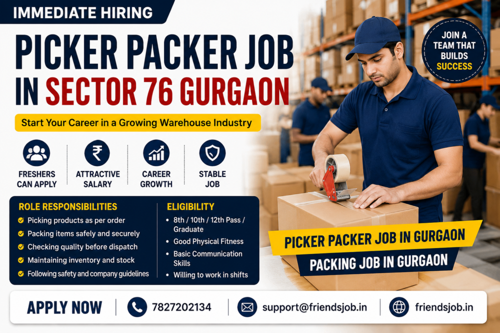 Picker Packer Job in Sector 76 Gurgaon 1 Picker Packer Job in Sector 76 Gurgaon