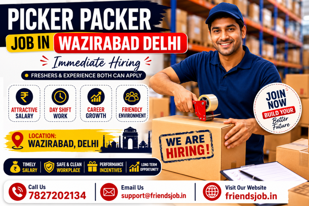 Picker Packer Job in Wazirabad Delhi