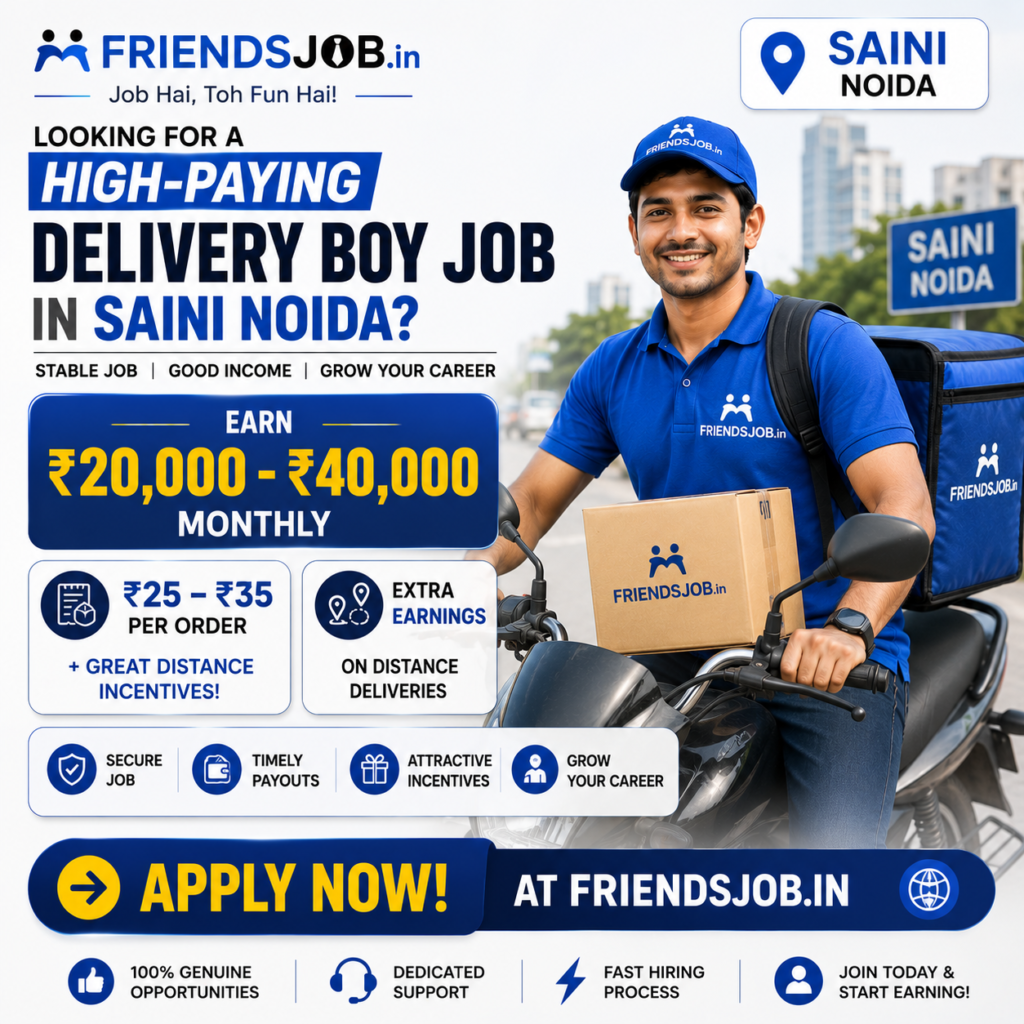 Delivery Boy Job in Saini Noida