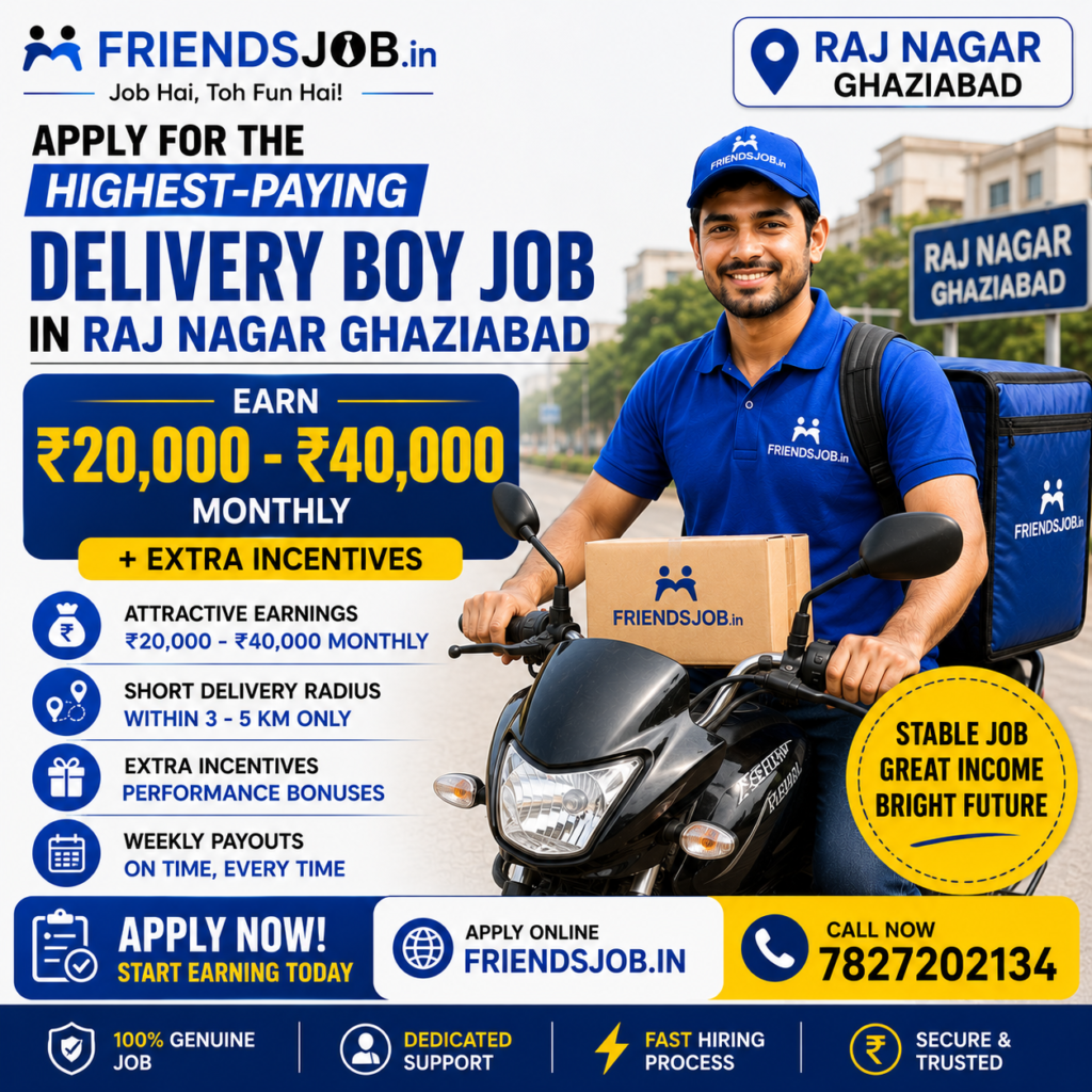 Delivery Boy Job in Raj Nagar Ghaziabad