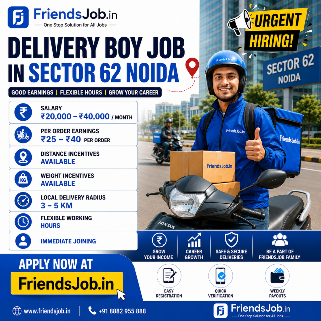 Delivery boy Job in Sector 62 Noida 1 Delivery boy Job in Sector 62 Noida