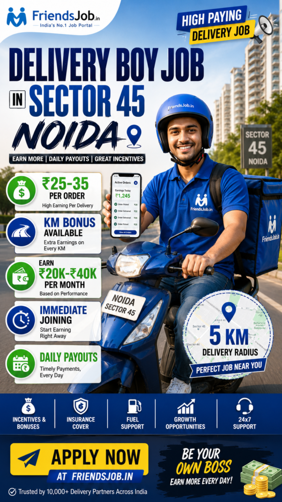 Delivery boy Job in Sector 45 Noida 1 Delivery boy Job in Sector 45 Noida