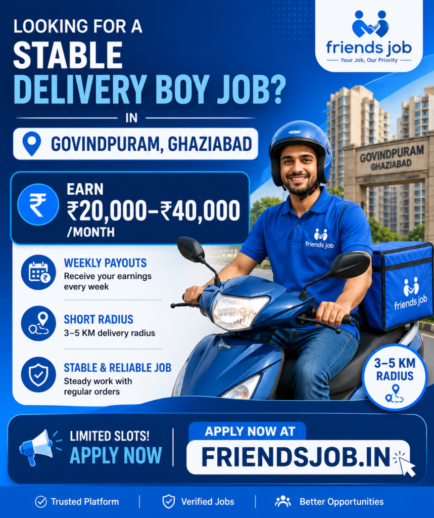 Delivery Boy Job in Govindpuram Ghaziabad 1 Delivery Boy Job in Govindpuram Ghaziabad